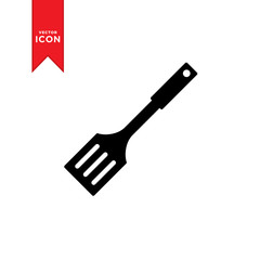 Spatula icon vector. Simple design on white background.