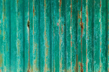 The texture of old metal plate on the wall