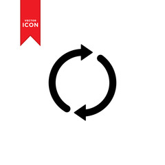 Rotation arrow icon vector. Circle symbol icon. Flat design style on white background.