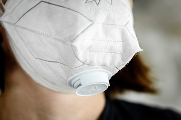 Safety mask for dust protection on human.
