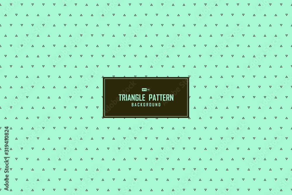 Poster abstract minimal artwork of triangle pattern decorative design background. illustration vector eps10