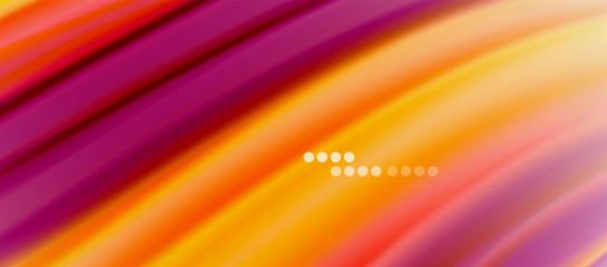 Wave lines abstract background, smooth silk design with rainbow style colors. Liquid fluid color waves. Vector Illustration