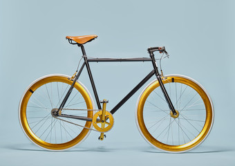 Trendy black and gold bicycle