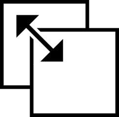 Both objects icon, select two elements, duplicate icon