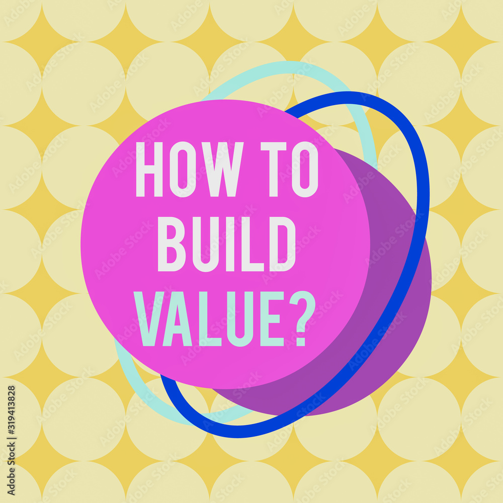 Poster word writing text how to build value question. business photo showcasing ways for developing growing