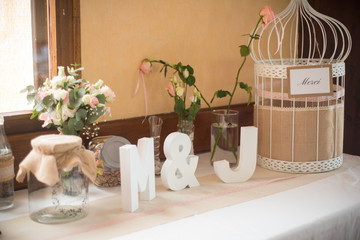 Déco de table de mariage