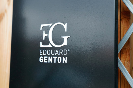 EG Edouard Genton store commercial sign in street shop  jewelry brand