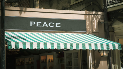 Street Sign to Peace
