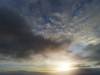 Blue cloudy sky, Abstract nature background.