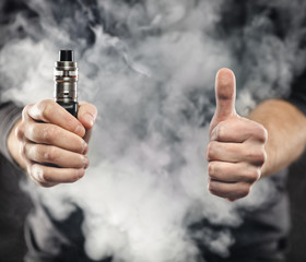 Vaping e-liquid from an electronic cigarette