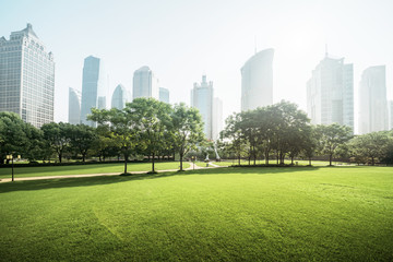 park in lujiazui financial centre, Shanghai, China