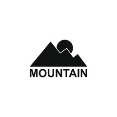 modern abstract mountain logo. with black texture. white isolated. modern template. vector illustration