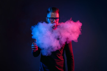 Vaping e-liquid from an electronic cigarette