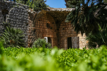 Benedictine monastery and its botanical gardens on Lokrum island, Dubrovnik, croatia. Famous filming location for the TV serie Game of Thrones.
