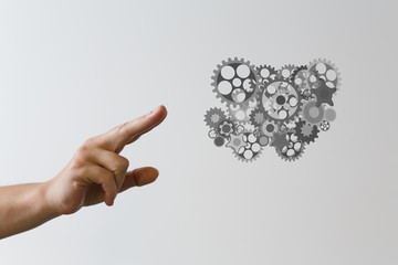 Gear With Success Concept digital.