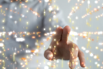 Innovation futuristic digital data binary code background technology