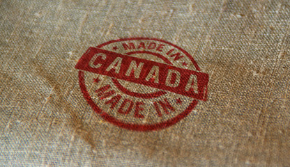 Made in Canada stamp and stamping
