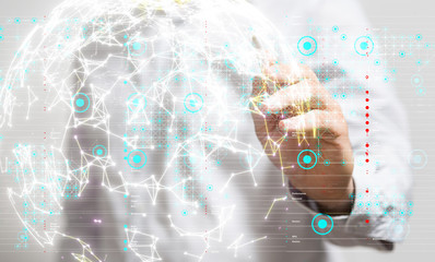 Software, web development, programming concept. Abstract Programming