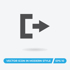 Logout vector icon, simple sign for web site and mobile app.