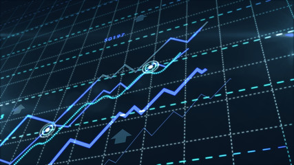 Growth up stock markets simple chart