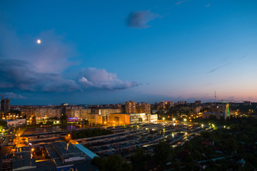 Fototapeta na wymiar City at twilight. Izhevsk, Russia