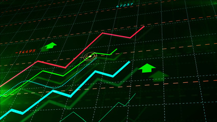 Growth up stock markets simple chart