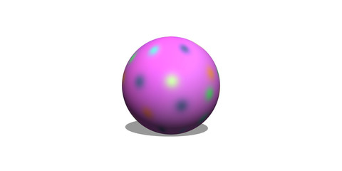 3D illustration colorful ball isolated on white background