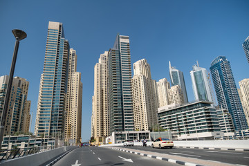 Fototapeta na wymiar Dubai Marina - Dubai Marina is a district in the heart of what has become known as 