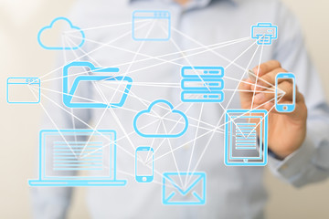 Cloud storage and Computing concept digital