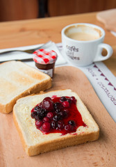 Toast with jam