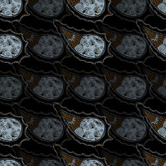 Abstract seamless ornamental pattern. Paisley color ornament. Wrapping print. Decorative art.