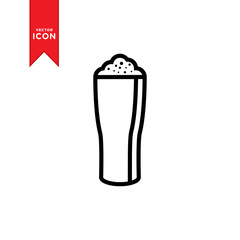Beer icon vector. Simple design on white background.