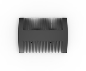 Blank Two Sided Hair And Beard Comb For branding. 3d render illustration.