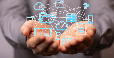 Cloud storage and Computing concept.