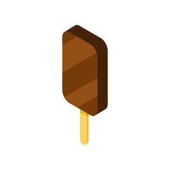 Ice cream isometric icon on white background Created For Mobile, Web, Decor, Print Products, Applications. Vector illustration