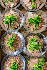Delicious dried beef slices cold dish.Chinese food.