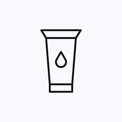 Medical cream icon thin isolated on white background