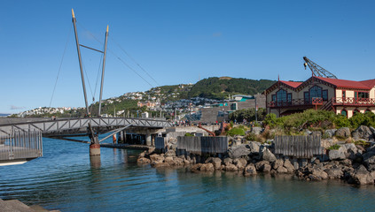 Fototapeta na wymiar Wellington New Zealand. Harbor rowing club