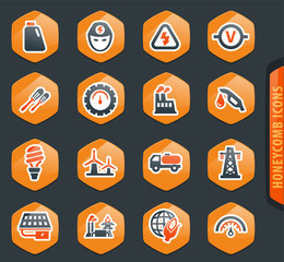 Alternative energy icons set