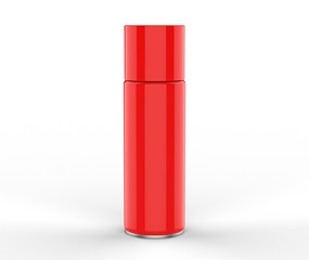 Blank spray tin can for branding. 3d render illustration.