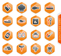 Barbecue icons set