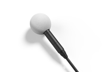 Blank realistic microphone for branding. 3d render illustration.