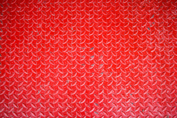 Red diamond plate floor background 