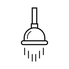 Shower line icon vector