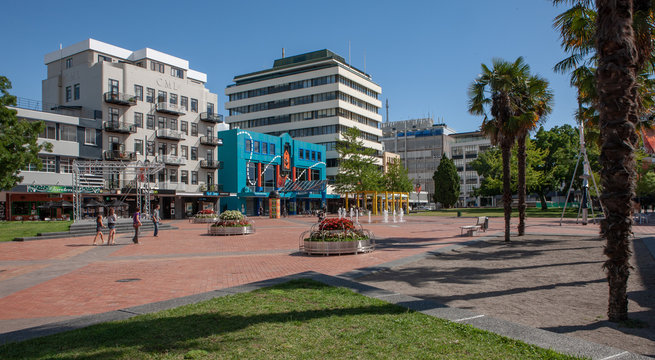 Hamilton New Zealand. Waikato Region. Central Place In The City Centre. Modern Architecture. North Island.