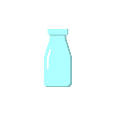 Glass Milk bottle Icon isolated on white background