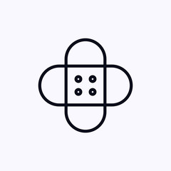 Plaster icon thin line isolated