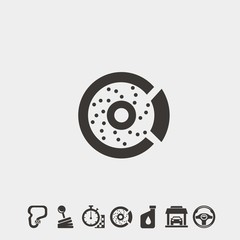 car brakes icon vector illustration symbol for website and graphic design