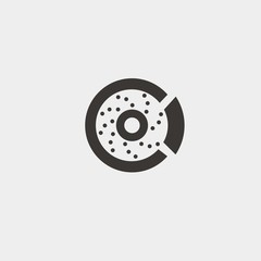 car brakes icon vector illustration symbol for website and graphic design