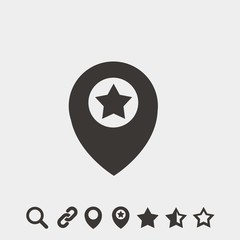 favorite location icon vector illustration symbol for website and graphic design